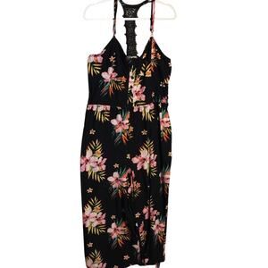 Floral Sleeveless Women's XXL / 2 XG (19) Belted Jumpsuit no brand tag